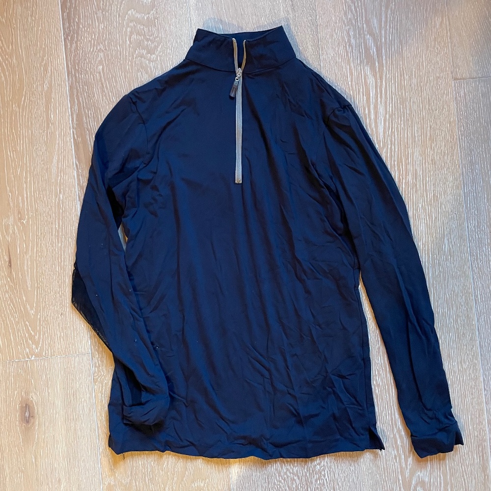 Tailored Sportsman Long-Sleeved Sun Shirt, Navy